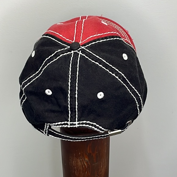 Ole Miss Rebels distressed rambler hat, Unisex, Collegiate Red, Black and White - Picture 7 of 7